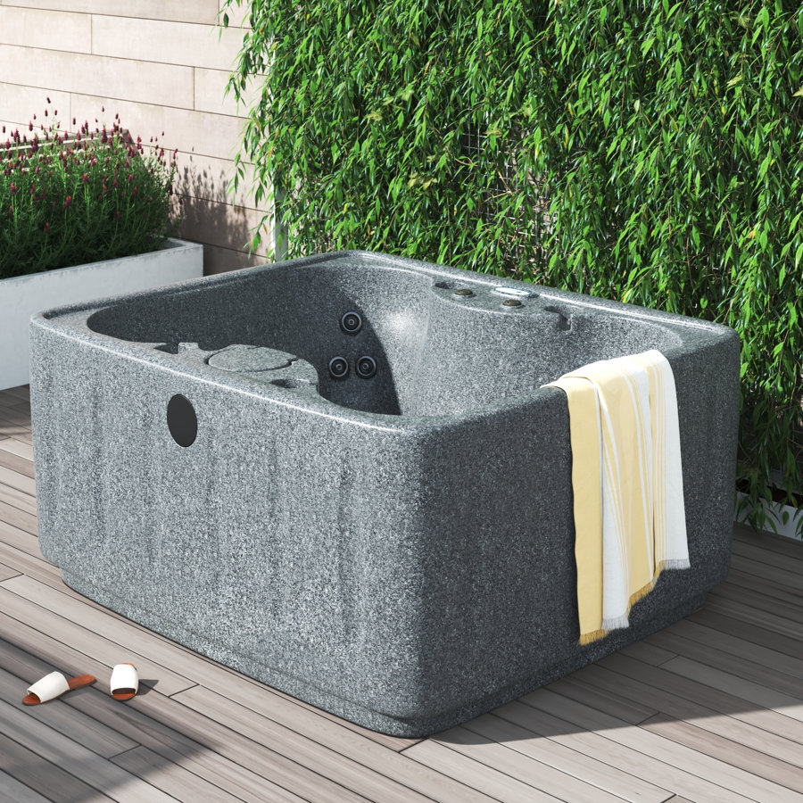 Select 150 4-Person 12-Jet Plug and Play Hot Tub  with 12 Stainless Jets and LED Waterfall