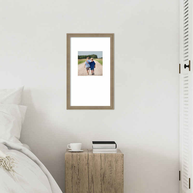 Cadre photo Florence, 13 x 22 emmêlés à 8 x 8, Florence Gold Smooth Black