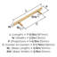 Poignée barre 5-1 / 16 po (128 mm) d'armoire bronze champagne d'un centre à l'autre-329904446-311808075-399594931