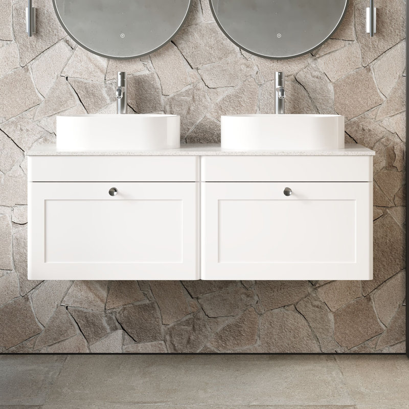 Classique Bathroom Vanity, Satin White, 120cm W