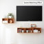 Étagère murale flottante à triple compartiment en bois massif pour chambre, salon-1958876822