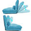 Chaise longue double moderne en bleu: vous détendre avec des coussins