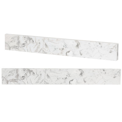 37-Inch Café Mocha Quartz Backsplash