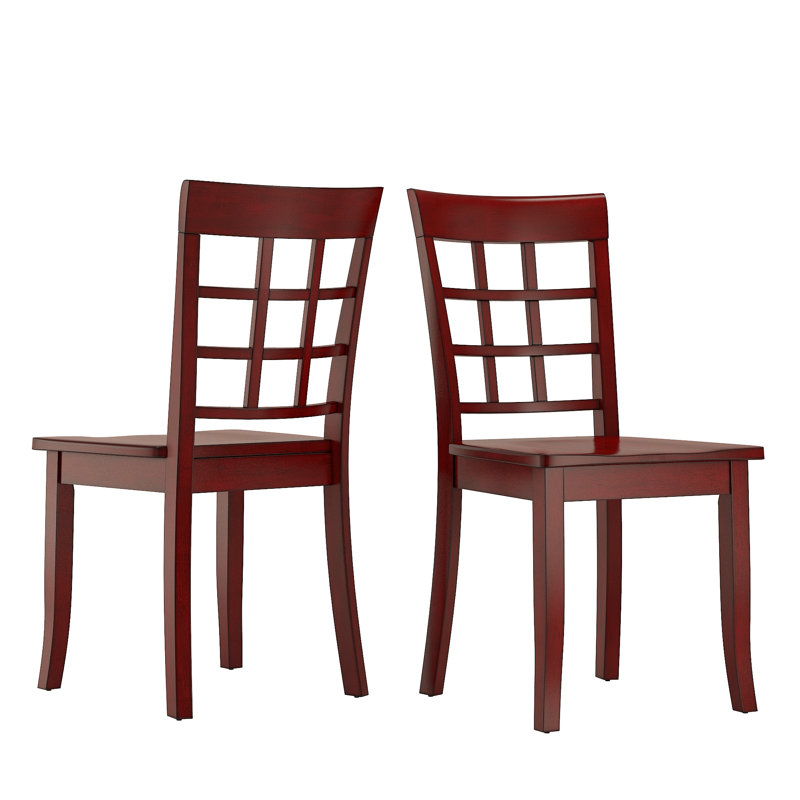 Chaise d'appoint en bois massif Alexa-Mae, Baie antique