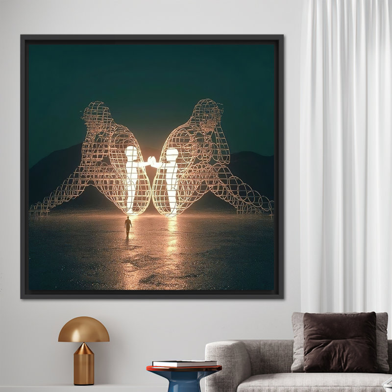 Print on Canvas, Black Floater Frame, 90cm H x 90cm W