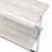 Half Moon Sofa Table with Open Compartment and X-Shape Support – White Oak & Chrome