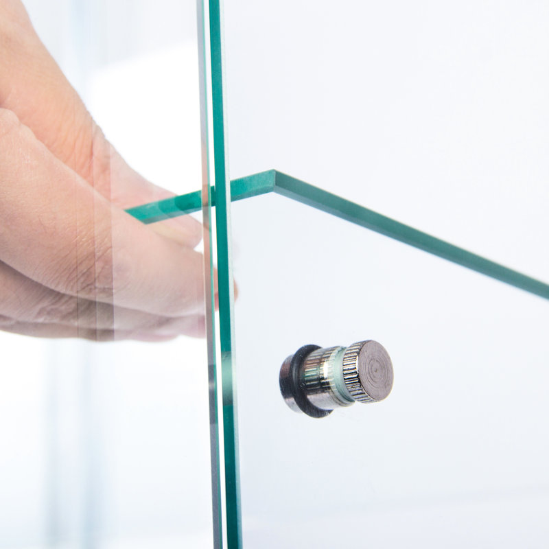 Vitrine blanche en verre avec 3 tablettes et une porte - Unité compacte à 3 tablettes pour votre collection
