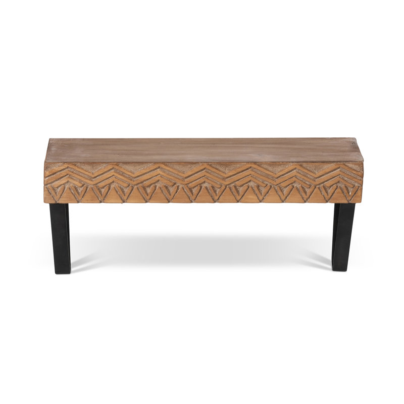 Wall Shelf with Live Edge, 7.25" H x 16" W x 5.5" D, Light Natural Brown