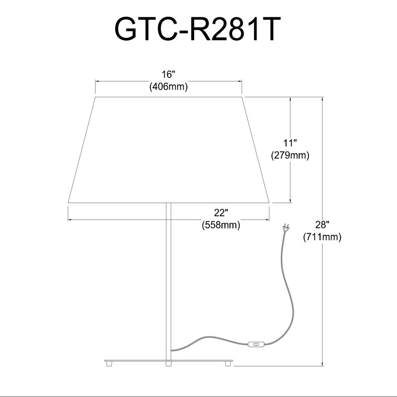 Lampe de table 1 lumière Nicklus - abat-jour blanc, Noir mat