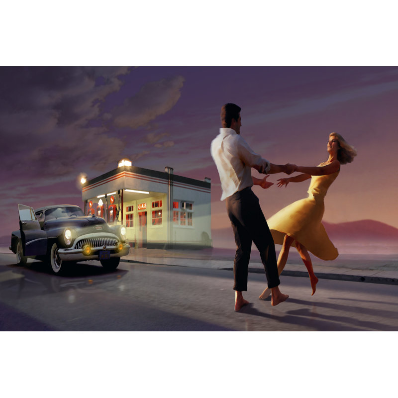 Night Dance 1 Piece Wrapped Canvas Wall Art, 20cm H x 30cm W