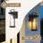 Outdoor Wall Sconce Light, Matte Black Metal & Tempered Glass Shade Wall Lantern Waterproof For Porch Doorway Patio-1861895832-1860658773