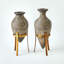 Amphora Alabaster Vase-Grey-Lg