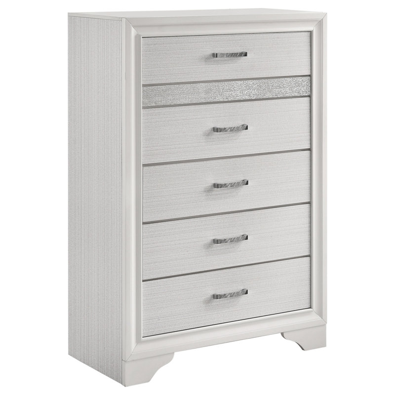 Commode de chambre à 6 tiroirs Annie, Blanc