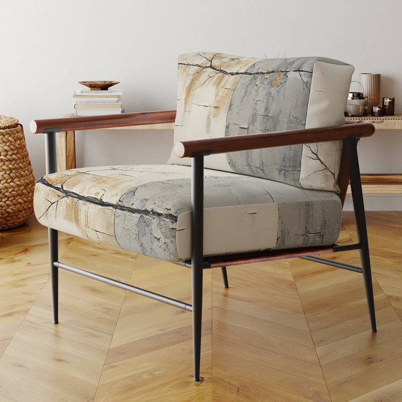 Fauteuil d'appoint rembourré Nature Split, Noir