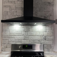 SNDOAS 36 450 CFM Convertible Wall Mount Range Hood in Black USGD1790BPA