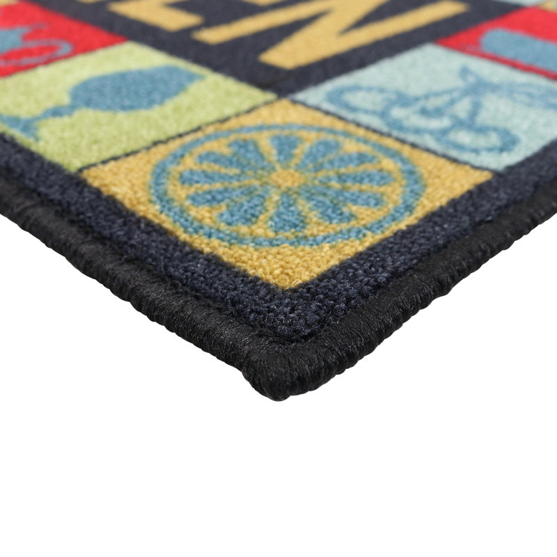 Multicolor Non-slip Stain-resistant Rectangular Kitchen Mat