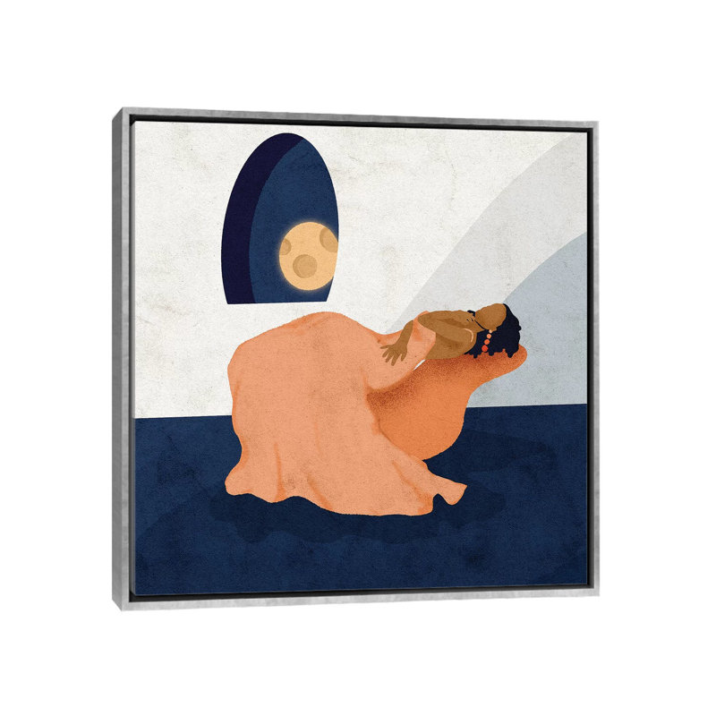 Imprimé, H 37 po x l 37 po x P 1,5 po, Toile avec cadre argenté, Pas de tapis