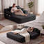 Ensemble 2 pièces de chaise longue en velours côtelé désossé, canapé-lit convertible avec poches latérales - aucun assemblage requis-131374091