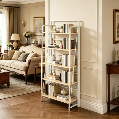 Bibliothèque pliante, organisateur de rangement de bibliothèque portable pour bureau à domicile, sans assemblage