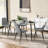 Annesley Glass Top Metal Base Dining Table-886875158