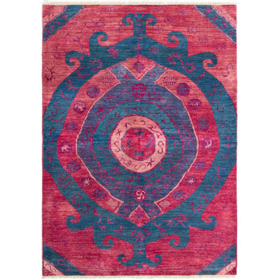 Quinlee One-of-a-Kind 6'6" X 8'10" 2010s Wool Area Rug in