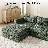Cloud Compression L-shaped Modular Sectional Couch – 4-seater Upholstered Convertible Sofa With Ottoman, Deep Seat Chenille For Living Room,green-55713798