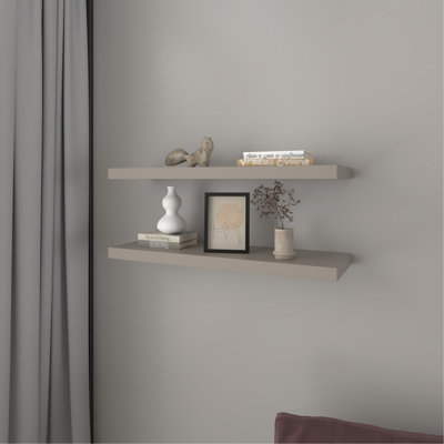 Tablette flottante Dallas, salon, taupe