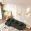 Canapé modulaire surdimensionné en chenille Boneless-112298433