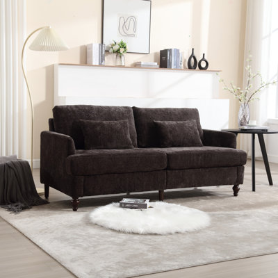 Canapé en chenille de style Mid Century