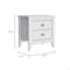 Table de chevet H 24 po, deux tiroirs, quatre pieds, plateau supérieur-1882287055