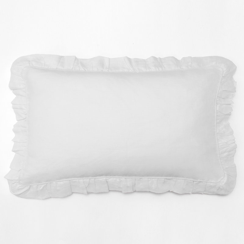 Linen Lumbar Pillow Cover & Insert, Brown, Lumbar 14" H x 20" W
