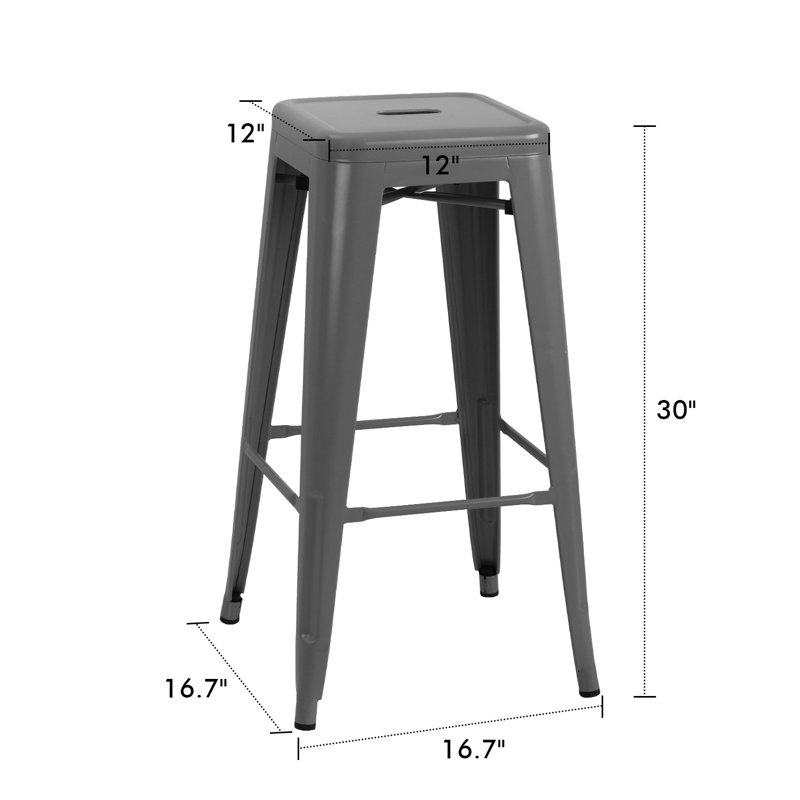 Tabouret de bar 30 po Lansing, Gris