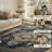 Soft Vintage Persian-Style Non-Slip Machine Washable Area Rug in Green/Teal for Living Room & Bedroom-2142856390
