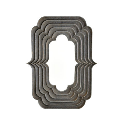Sequential Metal Scalloped Wall Mirror