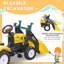 HOMCOM Kids Pedal Go Kart Children Ride on Digger for Kids 3 Years Yellow
