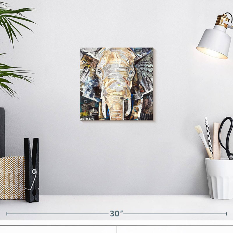 Éléphants, H 10 po x l 10 po