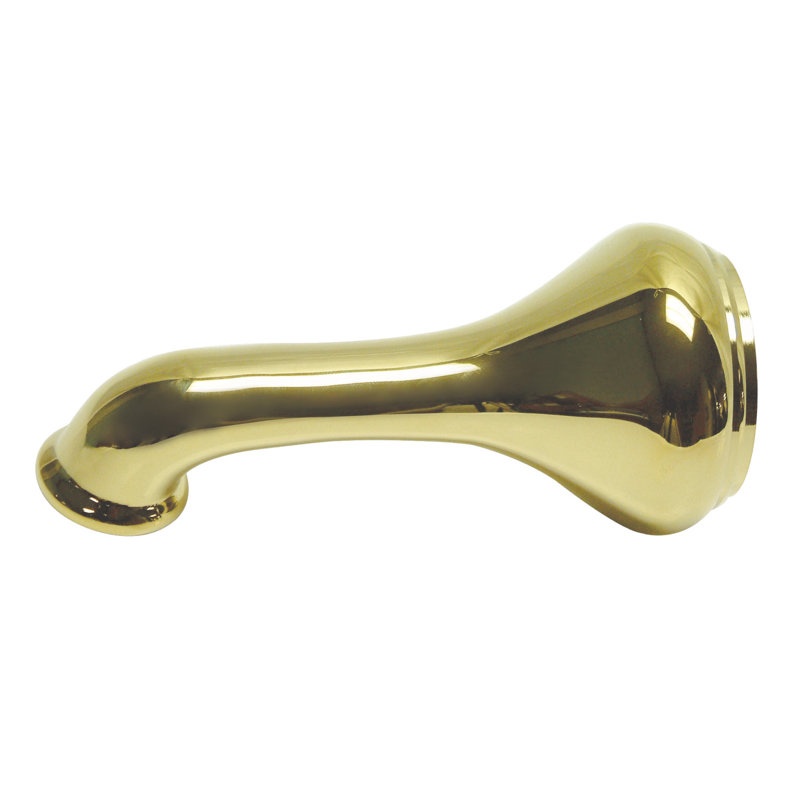 Kingston Brass Shower Scape 5-Inch Non-Diverter Tub Spout, Polished Brass