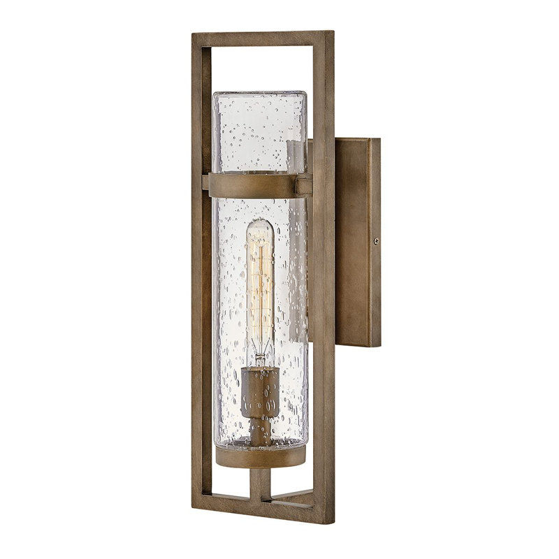 Swanwyck 50.8cm H Clear Glass Outdoor Sconce, Burnished Bronze