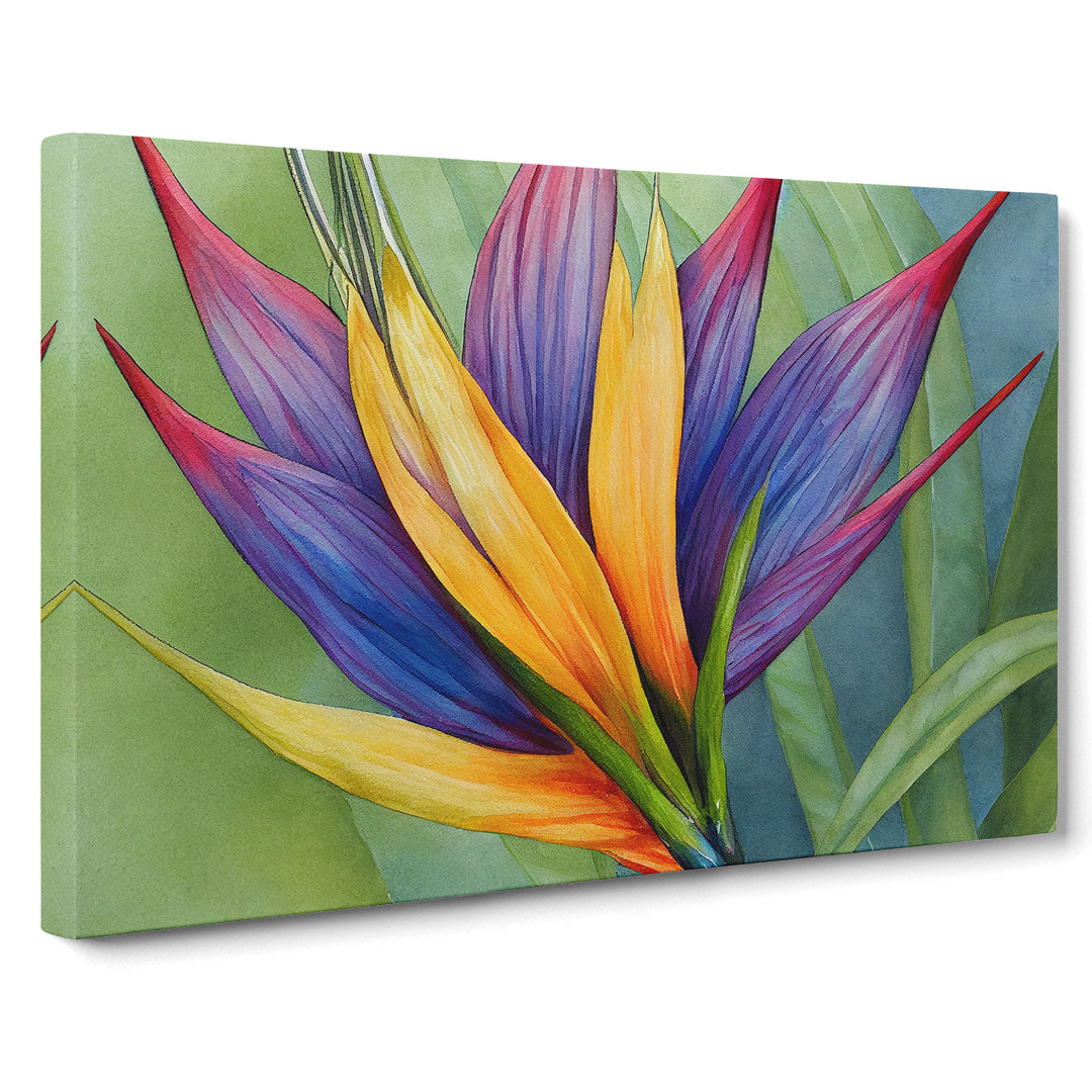 Handsome Bird Of Paradise Flower - Wrapped Canvas