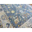Tapis oriental bleu denim noué à la main 8 pi 10 po x 11 pi 11 po 23DC47AAE98848A9A5AB1FFDEC509BC0