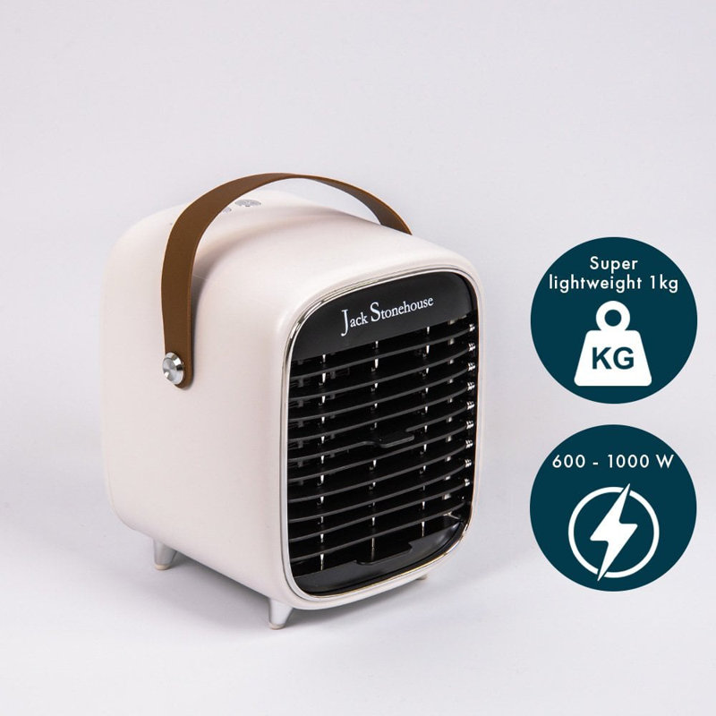 At Home Comforts 1000W Electric Compact Space Heater, White