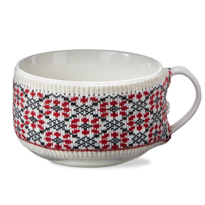 Tasse à soupe en porcelaine tendre recouverte de porcelaine avec crochets Itta Winter Sketches, 20,0 oz