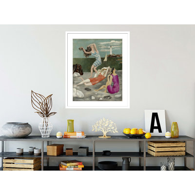 Les baigneuses par Pablo Picasso, impression giclée sur cadre