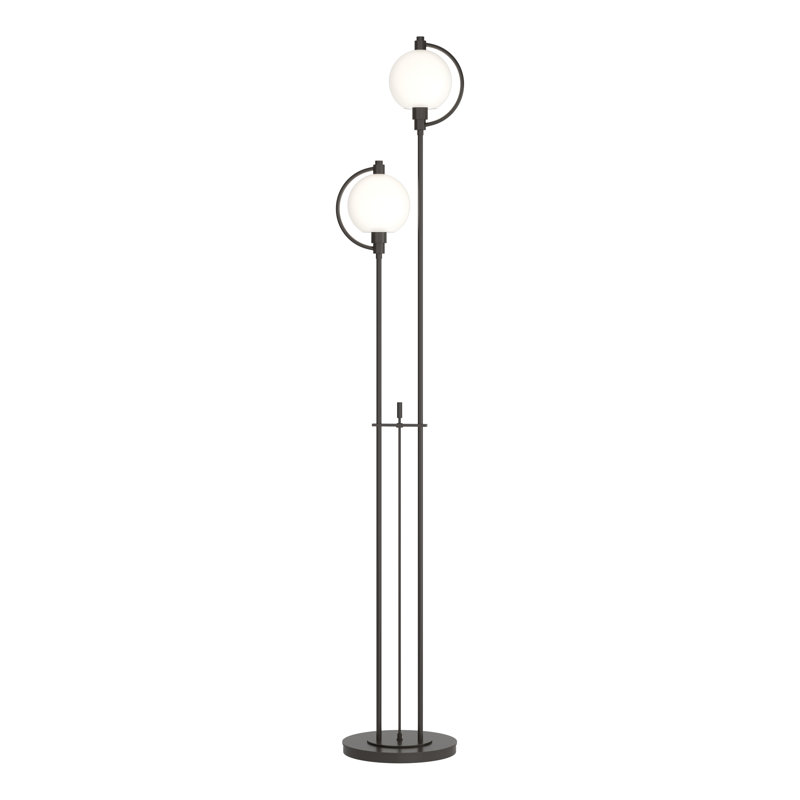 Lampe sur pied 68,1 po Pluto, Opale, Bronze huilé