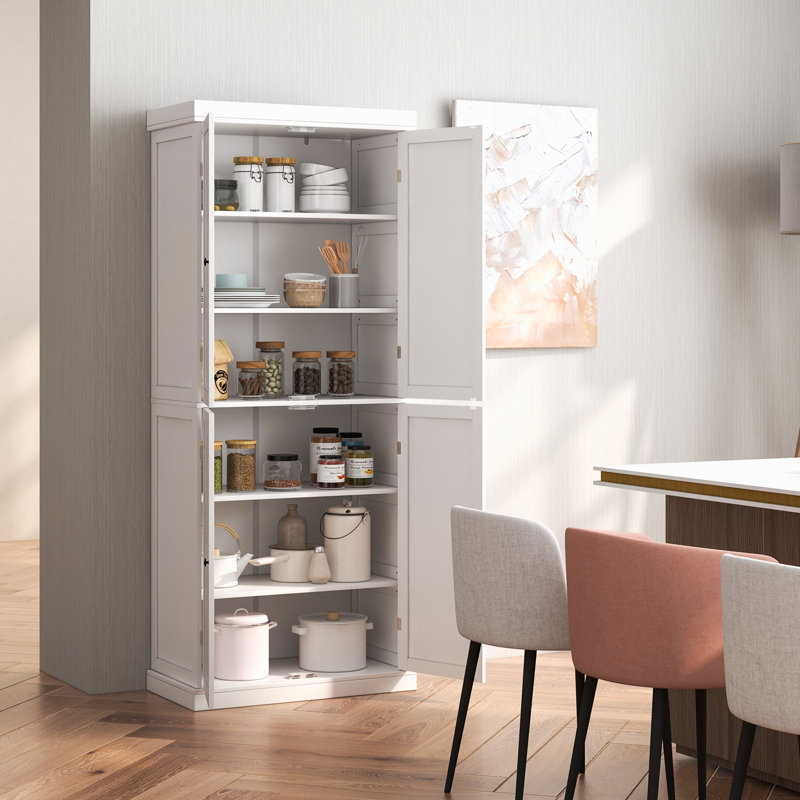 Alza 184 cm H Kitchen Pantry, White