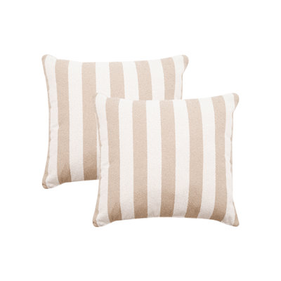 2 Pack Outdoor Throw Pillows 26x26 Inch Decorative Pillow Cushions with Insert, Stripe