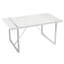 Table de salle à manger rectangulaire en bois d'ingénierie de 55 po avec base en métal-1015117288