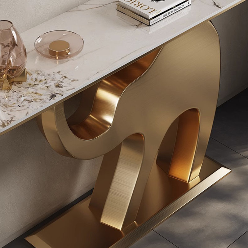 Console de vestibule italienne de luxe, H 33,5 po x l 35,4 po x P 13,8 po