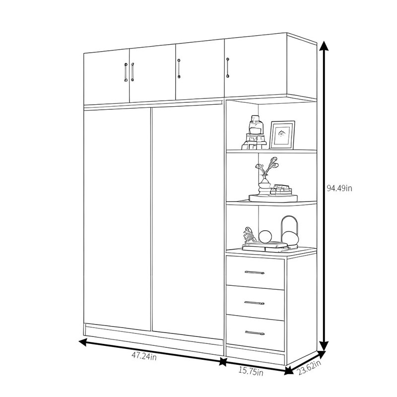Sheri, 94" H x 63" W x 24" D