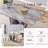 63" Modern Gray Dining Table Set With PU Leather Chairs, U-Shaped MDF Base-116446667-116446671